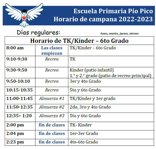 Horario Regular